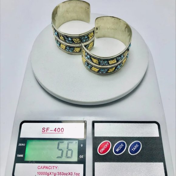 Single Vintage Tribal Cuff Bracelet Afghan Kuchi Cuff With Beads - Picture 5 of 9